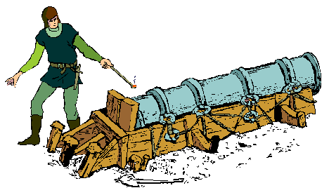 very
              primitive cannon