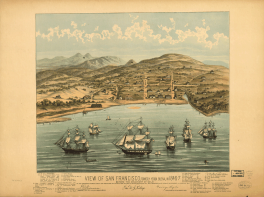 1846-7 image of San Francisco--just a few houses