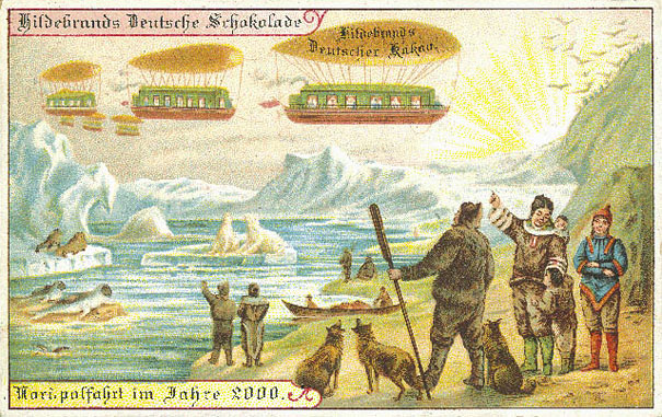 1900 postcard of a summer holiday at the north pole