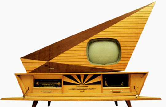 modernist console TV