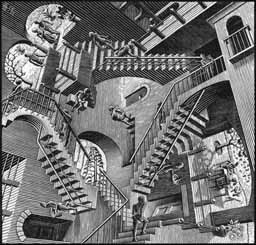 Relativity, by Escher