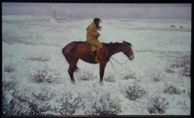 lone man on a horse