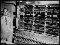 John Von Neumann in front of Whirlwind