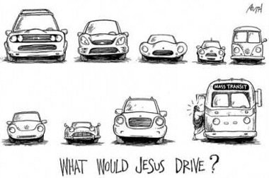 what
              would Jesus drive cartoon