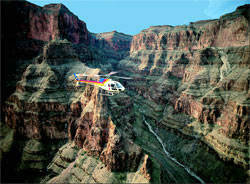 helicopter in Grand Canyon