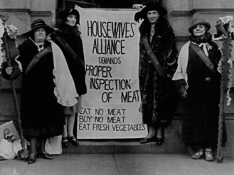 housewives protesting for meat inspection