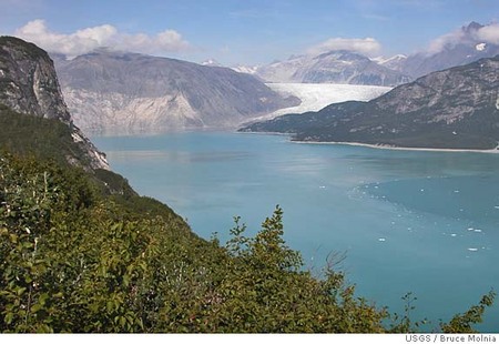 bay with glacier in Alaska
