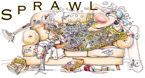 sprawl shown as a person on a couch