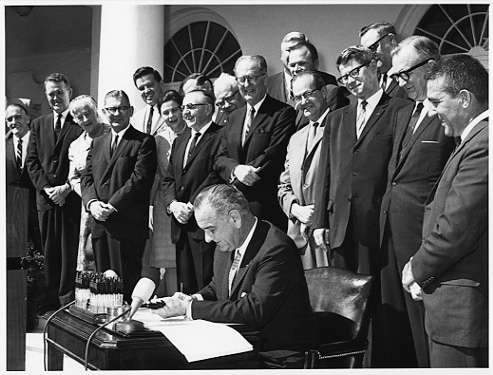 Johnson signs the Wilderness Act