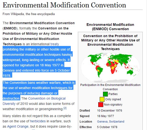 environmental modification
                    treaty