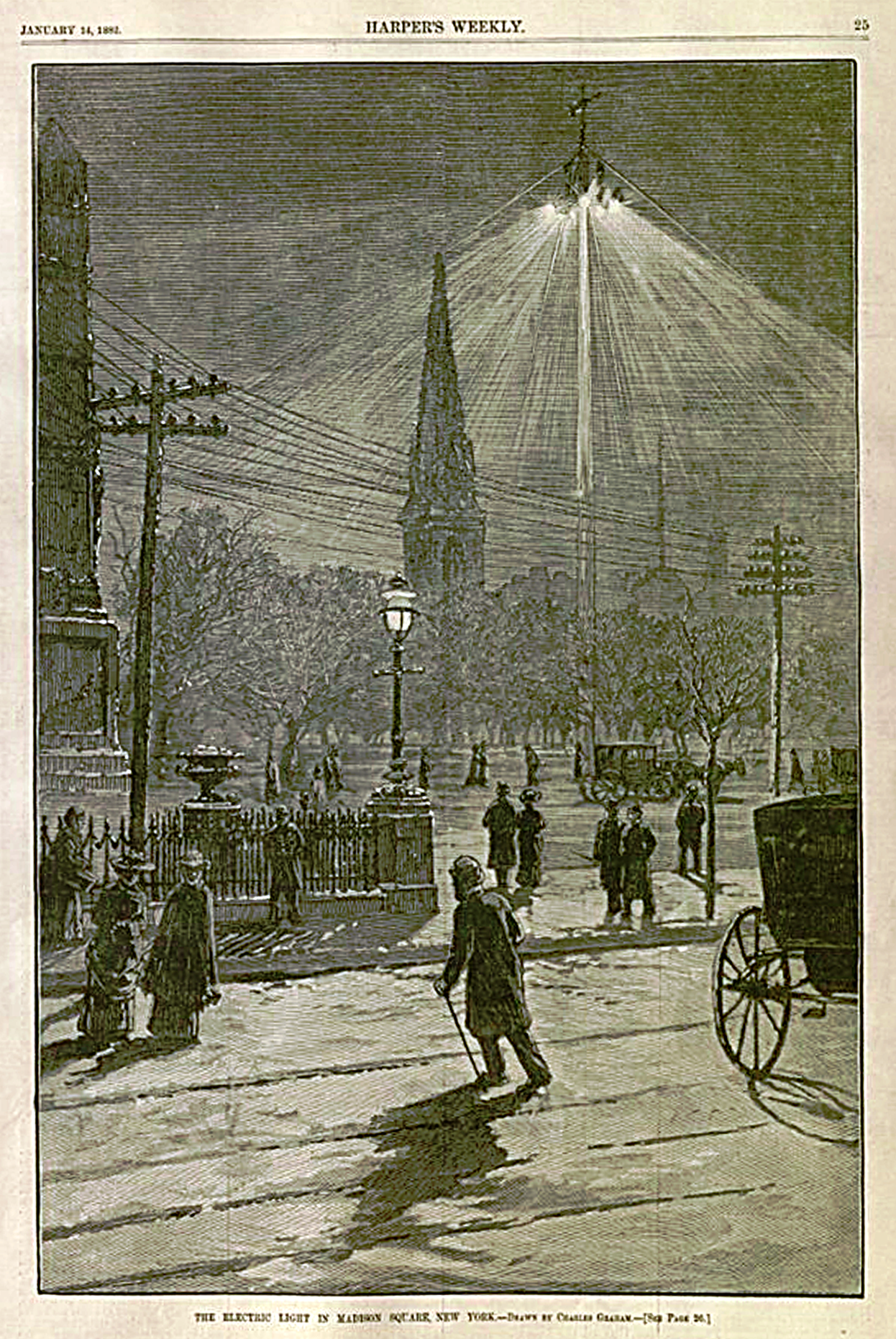 arc light in New York 1882