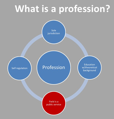 the characteristics of a
            profession