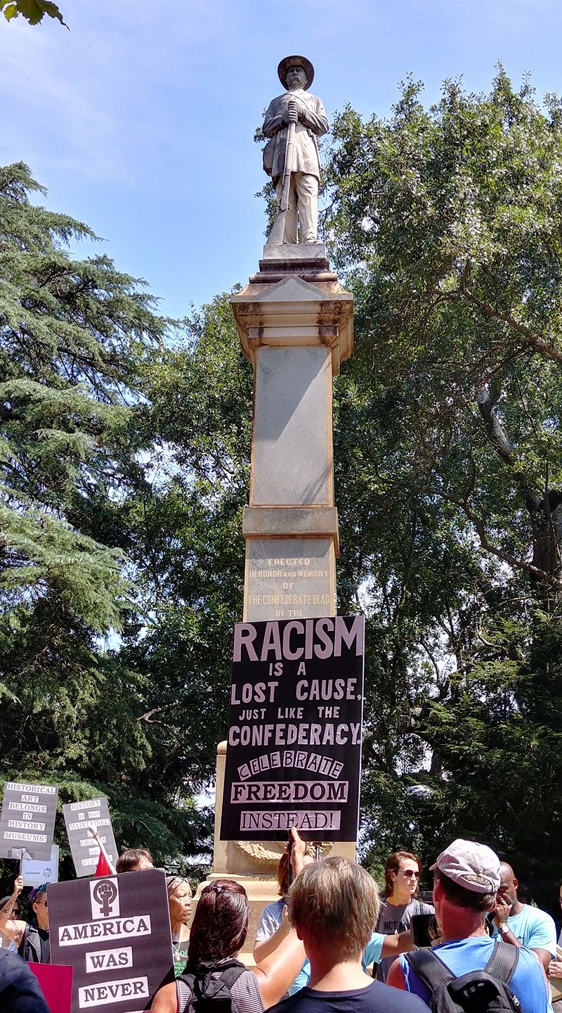 2017 rally at Greenville
          confederate monument (PEM photo)
