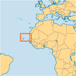map of Cape Verde Islands