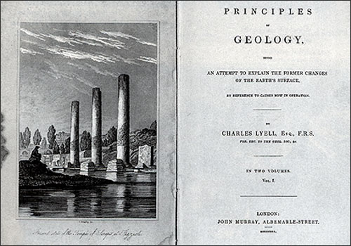 title page of Lyell's Principles
                  of Geology