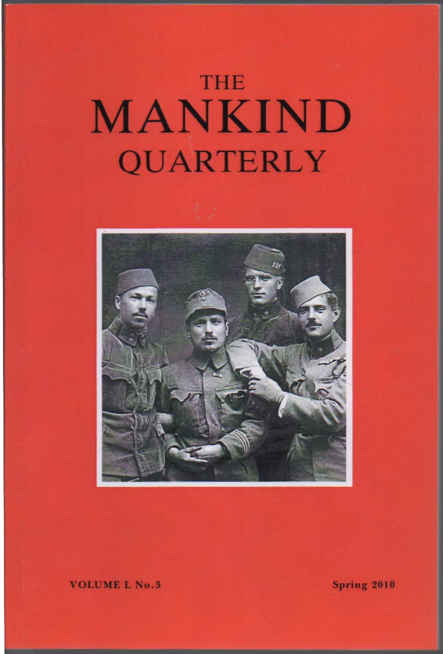 Cover of a 2020 issue of The
            Mankind Quarterly
